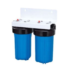 10"-os Big Blue szűrőház 2 db-os konzolon szűrőház kulccsal szűrő nélkül