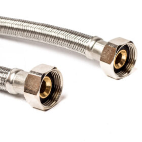 Flexibilis bekötőcső pár vízlágyítóhoz - 3/4" - 1 m